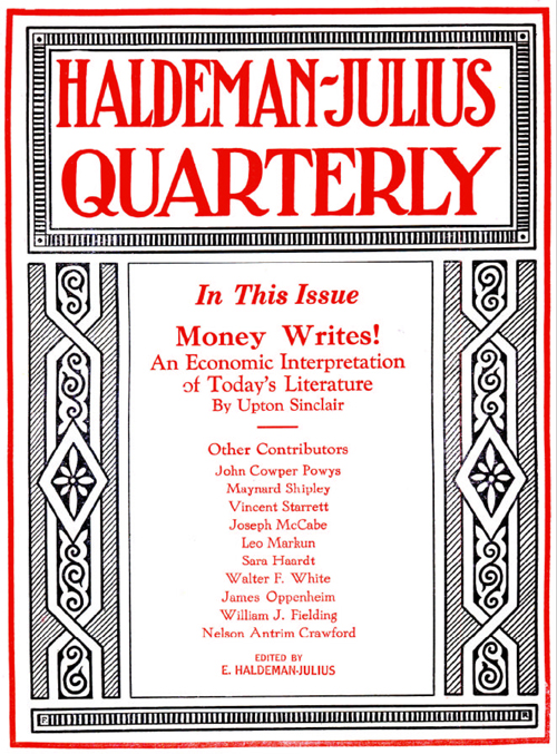 (image for) Haldeman-Julius Quarterly, Vol. 1, No. 4. - Click Image to Close
